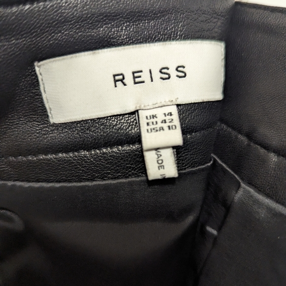 Beautiful! Reiss Arden black leather mini skirt - Picture 6 of 6
